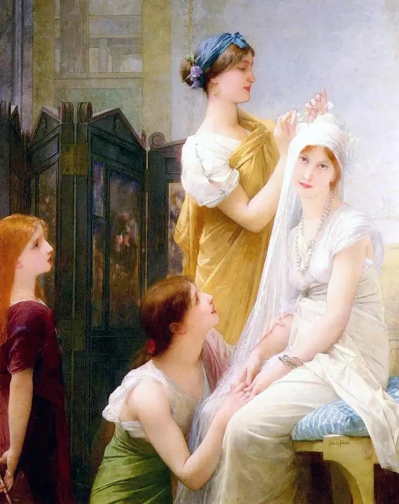 La Fiancée - Jules Lefebvre image 1 reproduction artisanale de tableau
