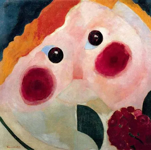 La Fille aux renoncules - Theo van Doesburg image 1 tableau peint à l’huile sur toile