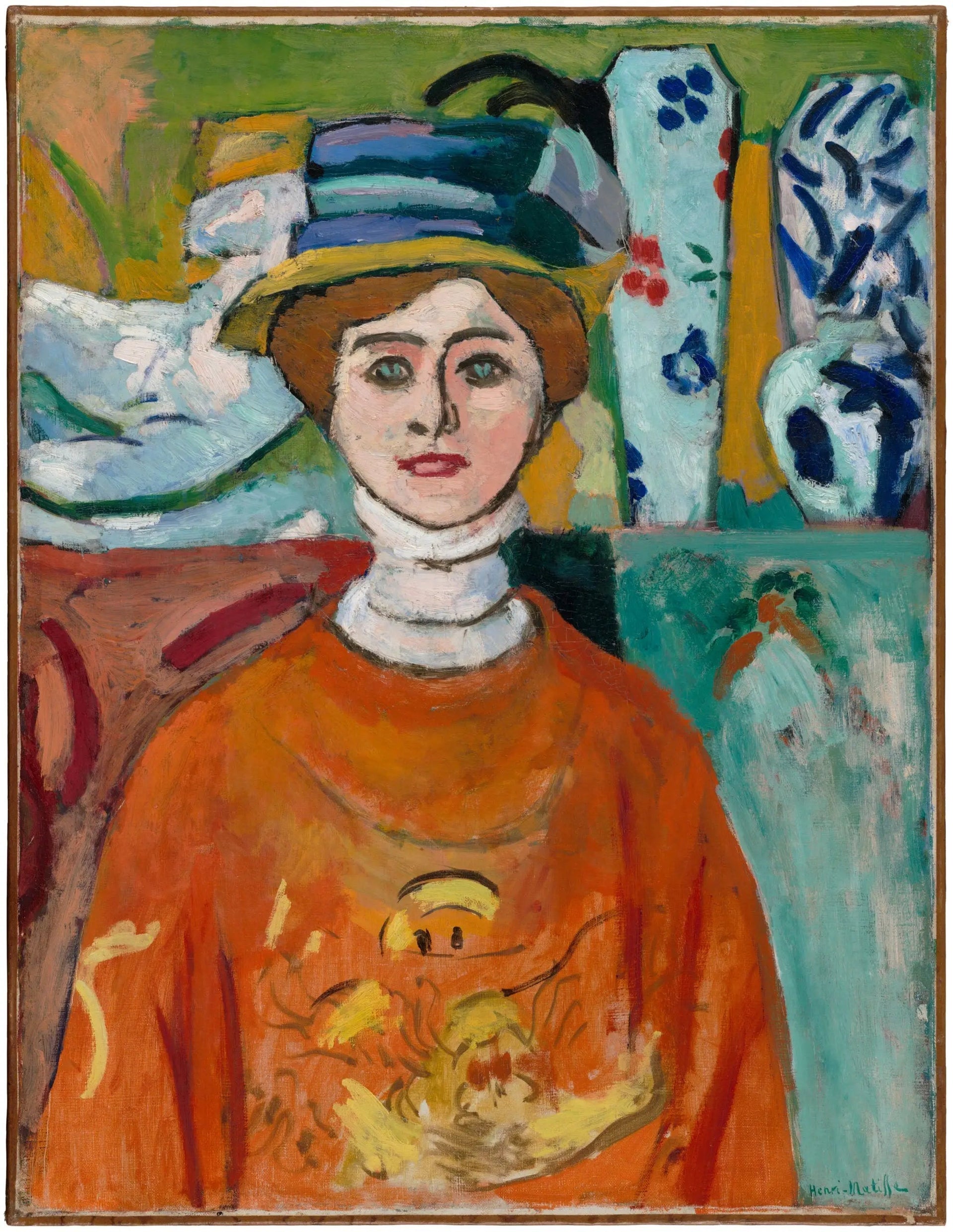 La Fille aux yeux verts - Henri Matisse image 1 copie de tableau peinte à la main