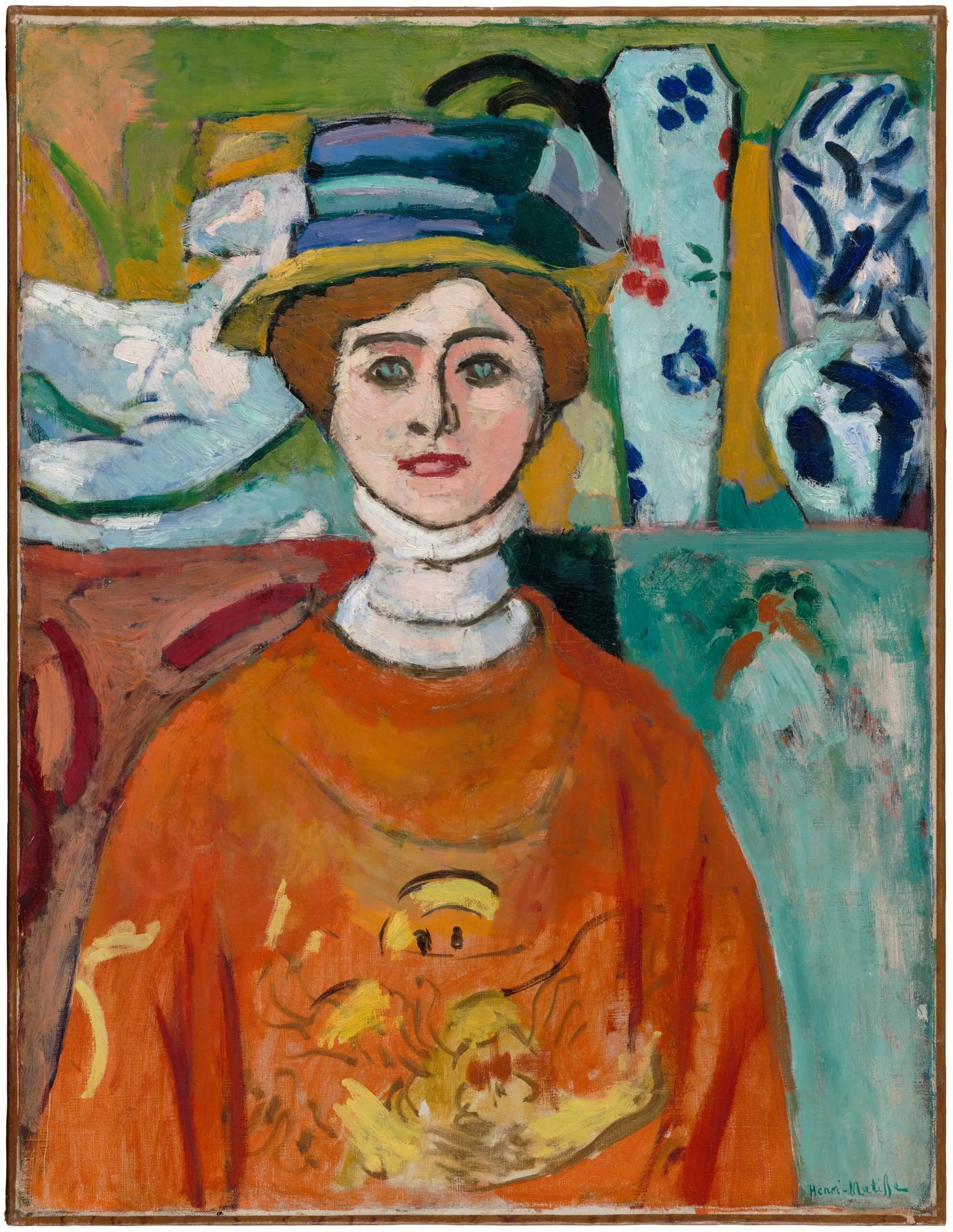 La Fille aux yeux verts - Henri Matisse image 1 copie de tableau peinte à la main