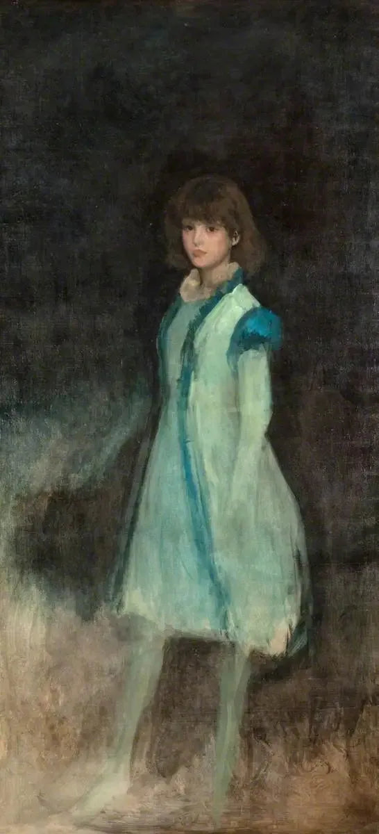 La fille bleue : Connie Gilchrist - James Abbott McNeill Whistler image 1 copie peinte à la main à l’huile