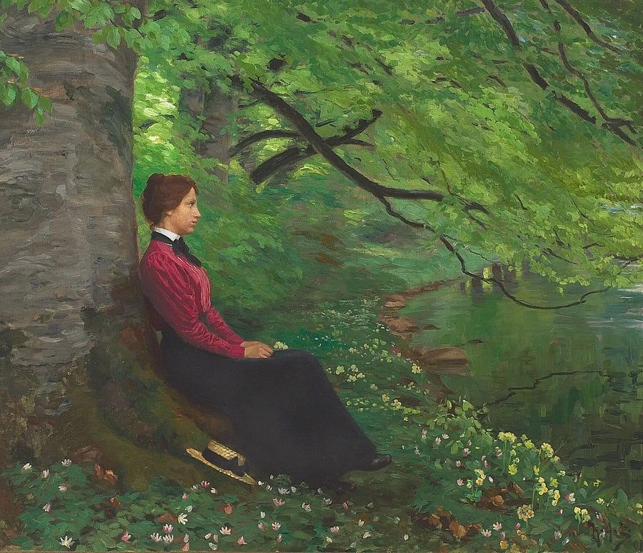 La fille de l'artiste Meta Maren. - H. A. Brendekilde