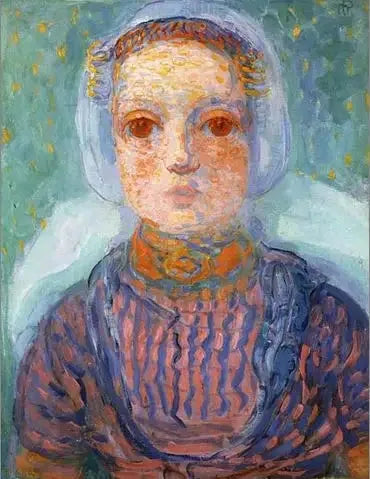 La fille de Zélande - Piet Mondrian image 1 reproduction de peinture à l’huile