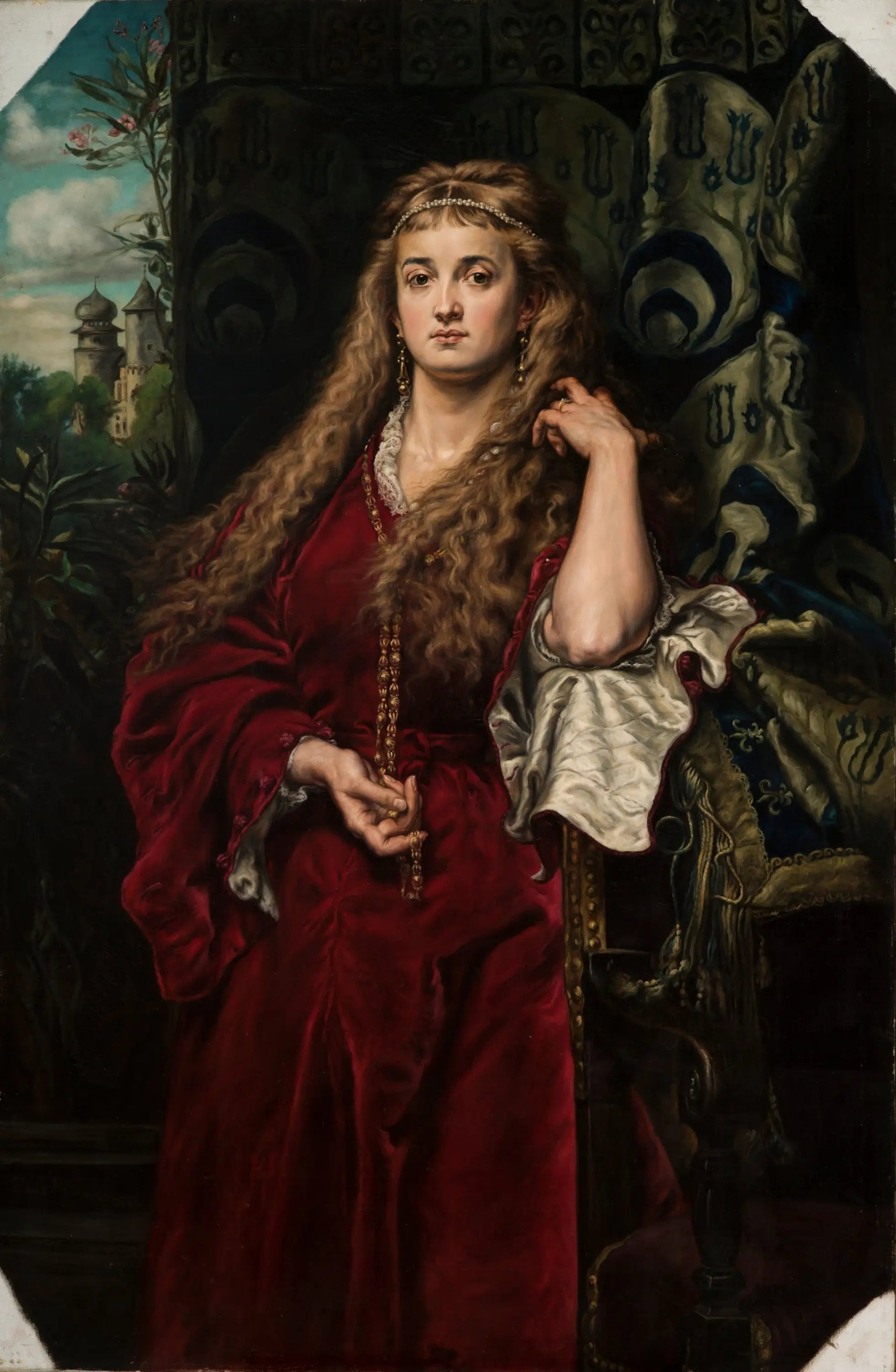 La fille du châtelain - Jan Matejko image 1 copie peinte à la main à l’huile