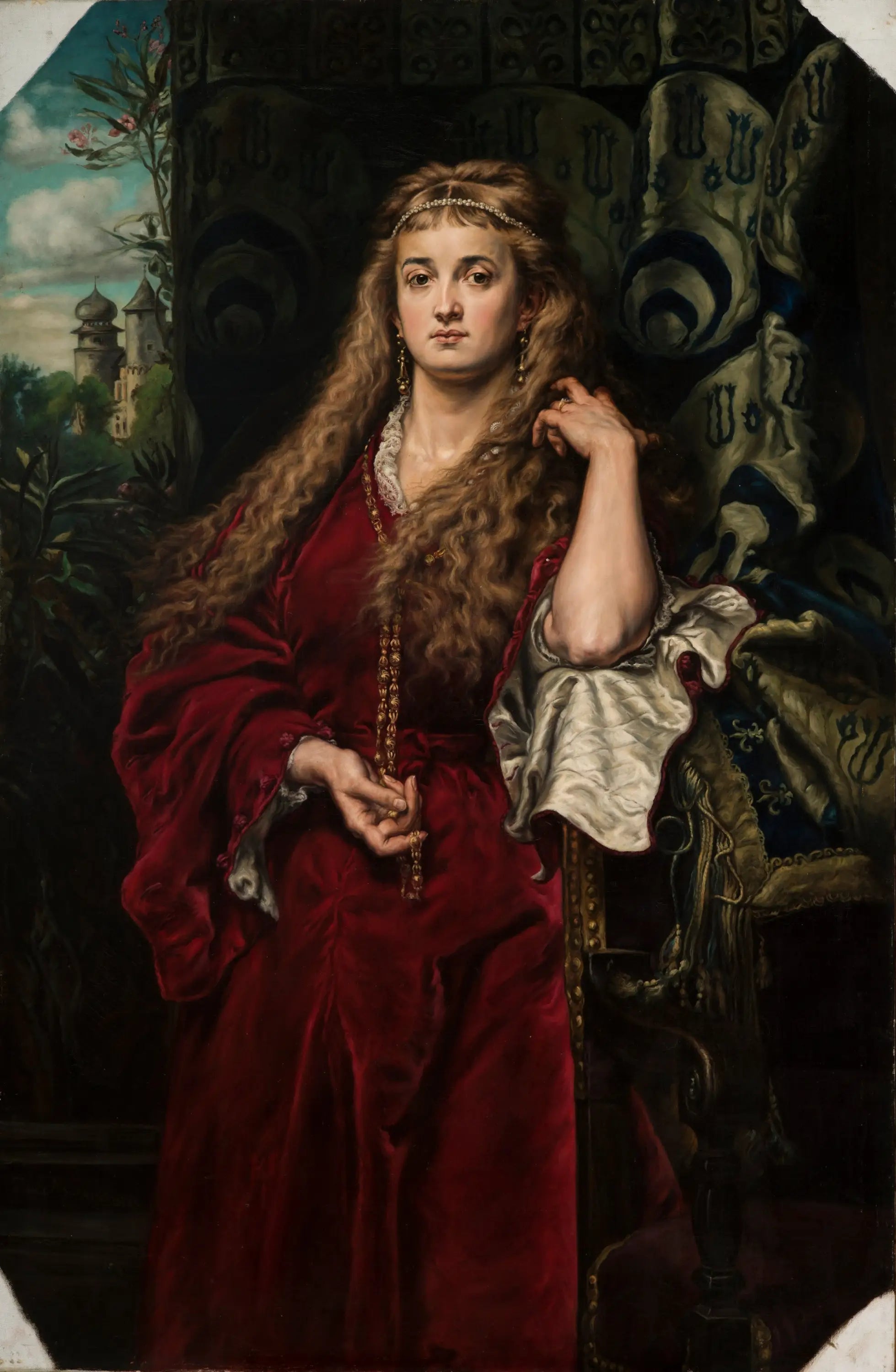 La fille du châtelain - Jan Matejko image 1 copie peinte à la main à l’huile