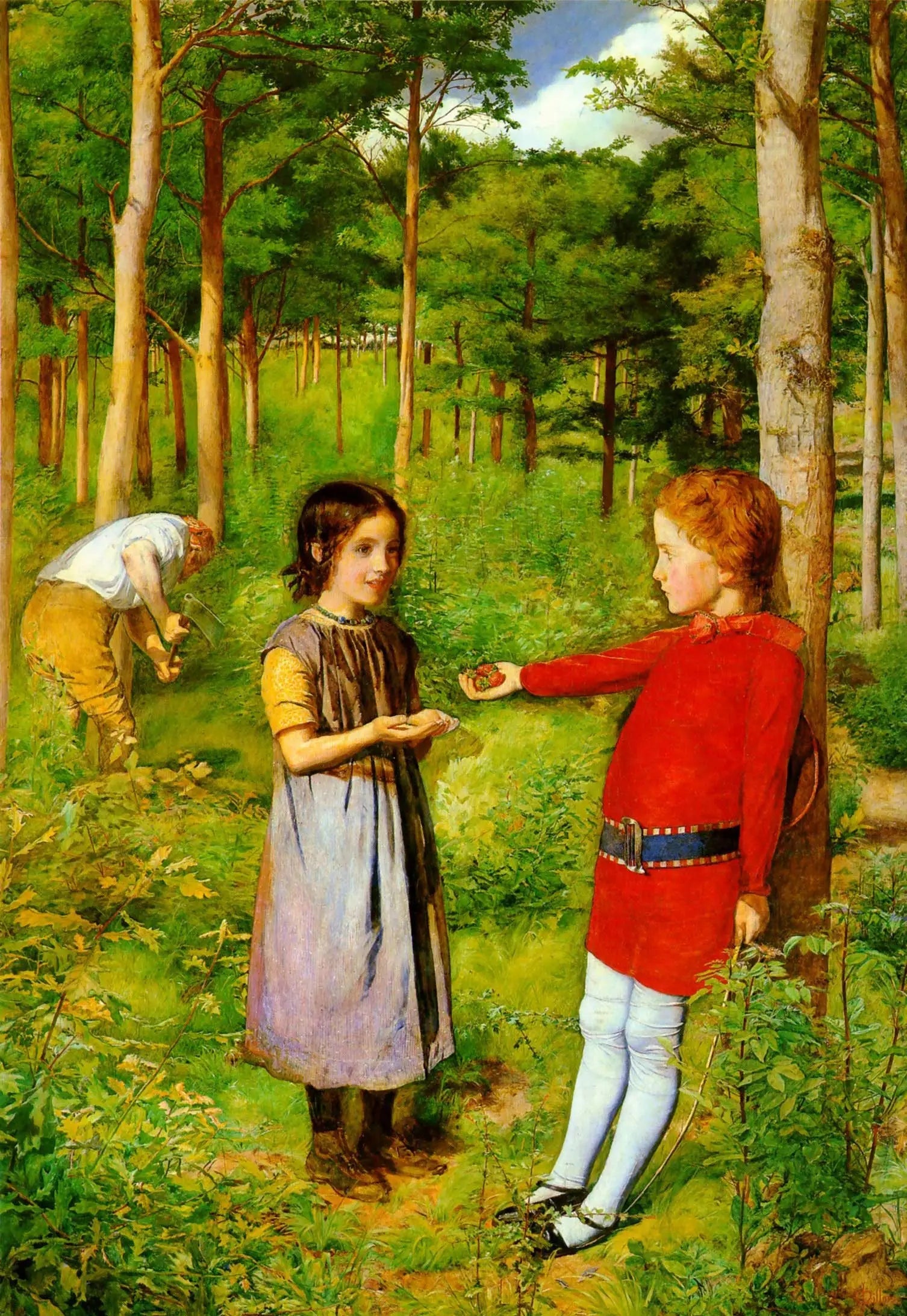La Fille du forestier - John Everett Millais image 1 copie peinte à la main à l’huile