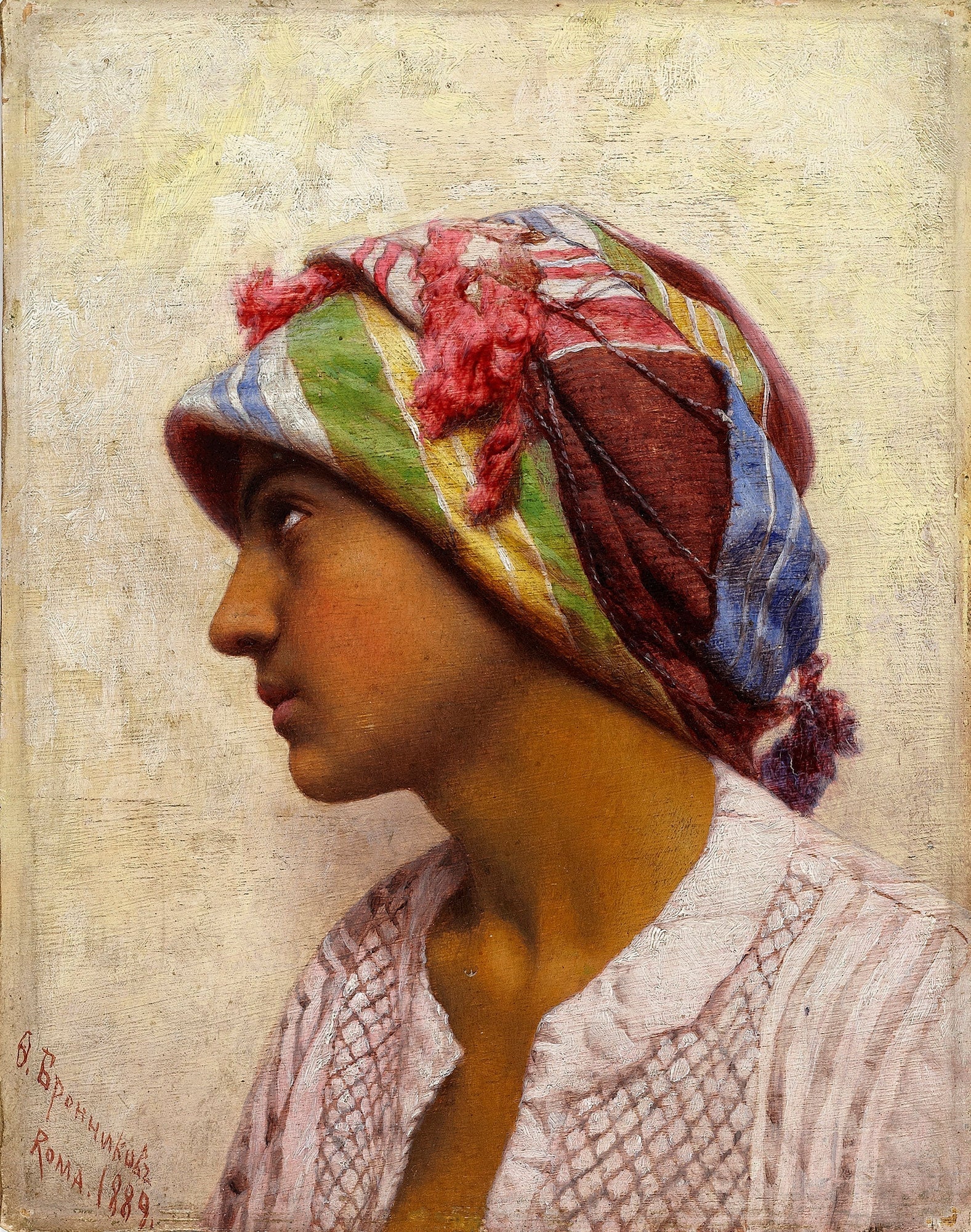 La fille italienne - Fyodor Bronnikov image 1 reproduction de peinture à l’huile
