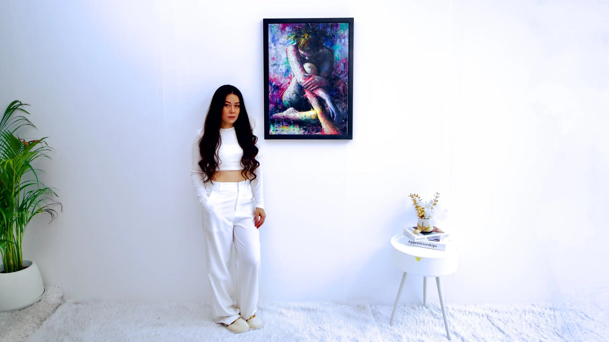 La Fille Pourpre | 50 x 70 cm image 3 copie de tableau peinte à la main