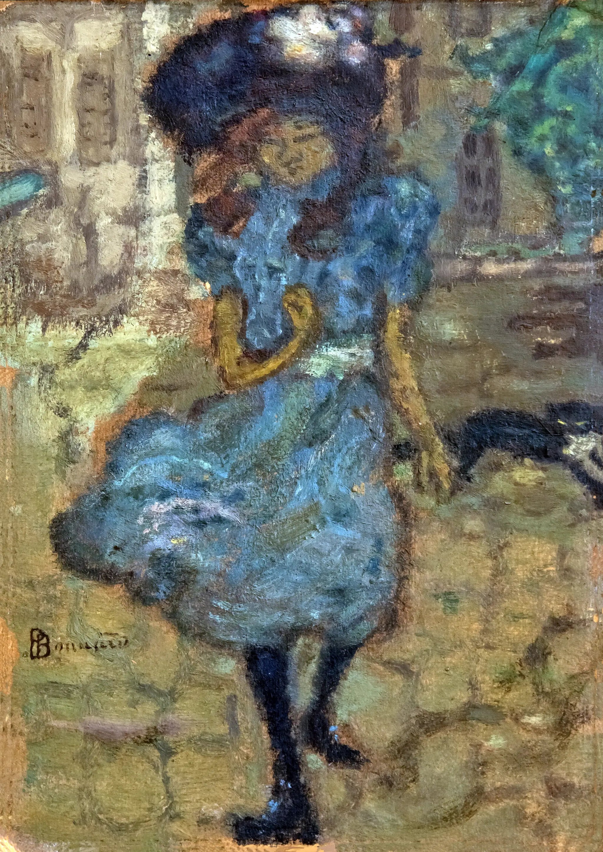 La Fillette au chat - Pierre Bonnard image 1 copie de tableau peinte à la main