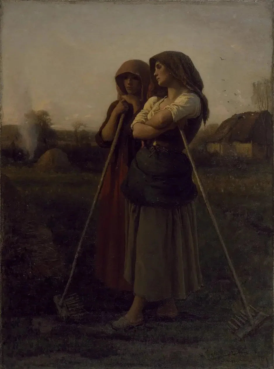 La fin du jour - Jules Breton image 1 reproduction de peinture à l’huile