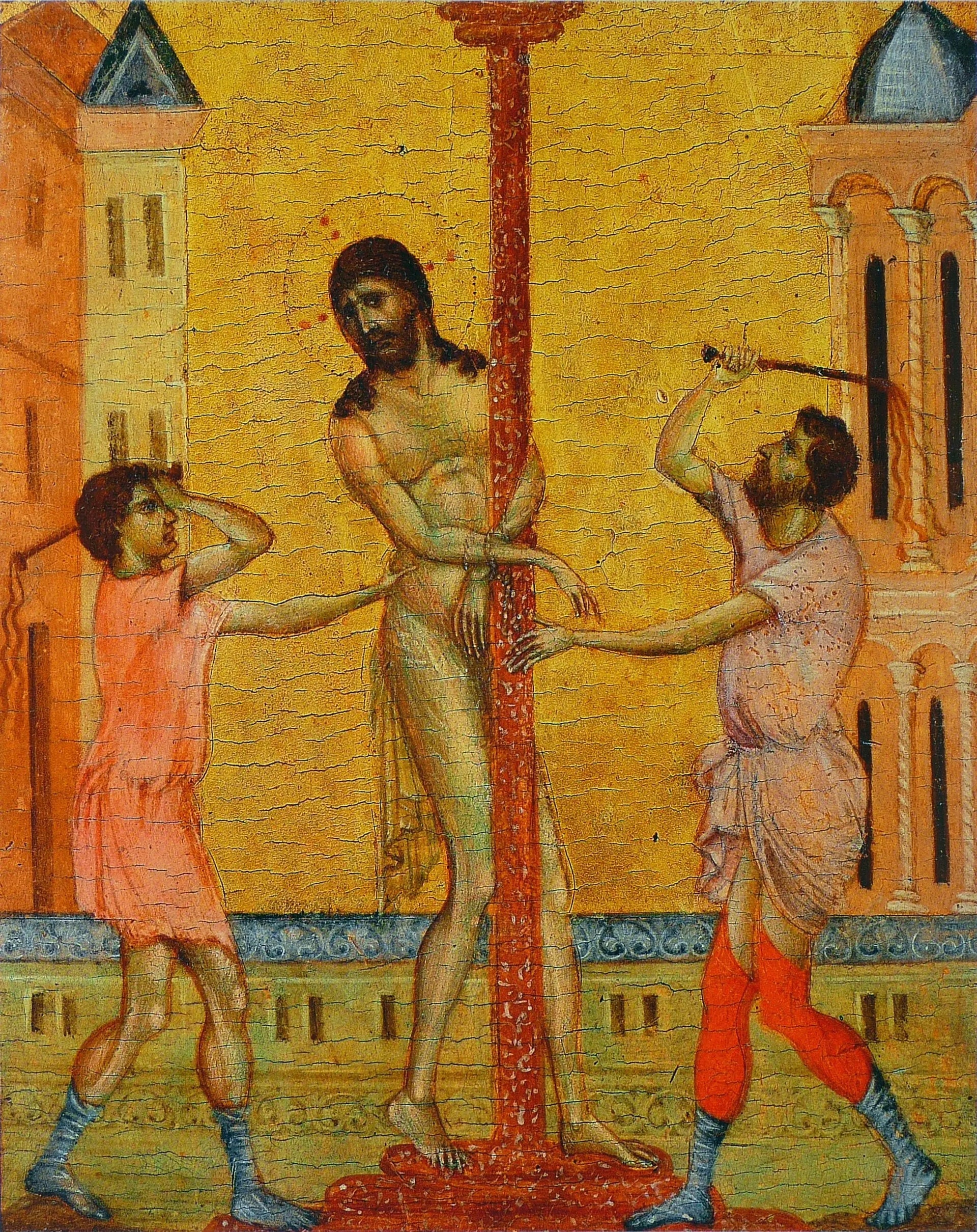La Flagellation du Christ - Cimabue image 1 copie de tableau peinte à la main