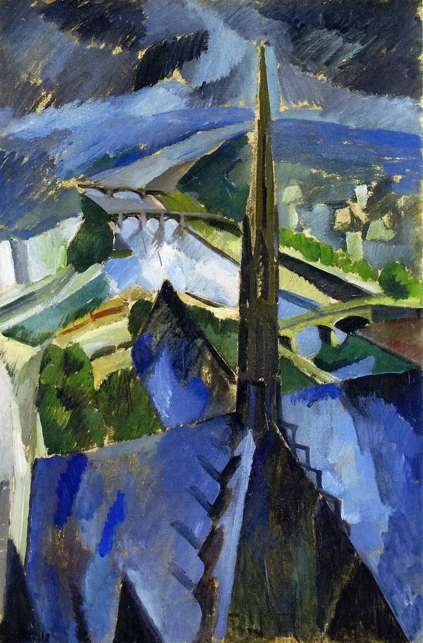 La Flèche de Notre-Dame - Robert Delaunay image 1 copie peinte à la main à l’huile