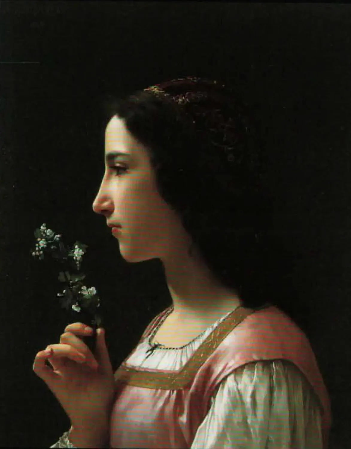 La fleur d'aubépine - Bouguereau image 1 copie peinte à la main à l’huile