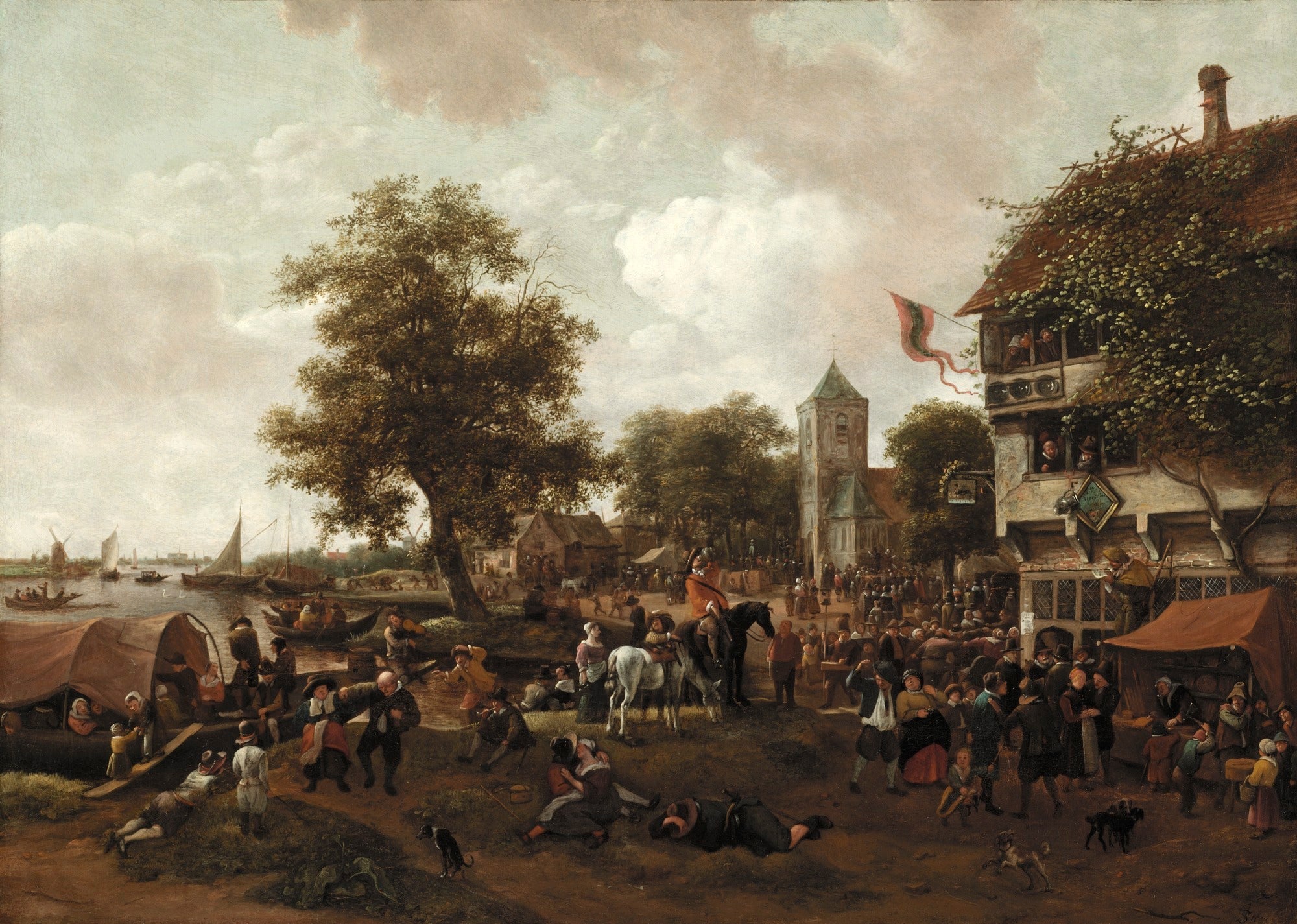 La foire d'Oegstgeest - Jan Steen image 1 copie peinte à la main à l’huile