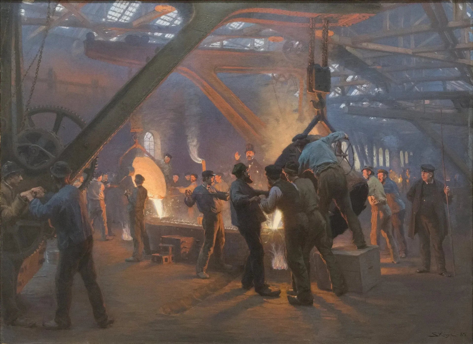 La Fonderie du fer, Burmeister et Wain - Peder Severin Krøyer image 1 reproduction artisanale de tableau