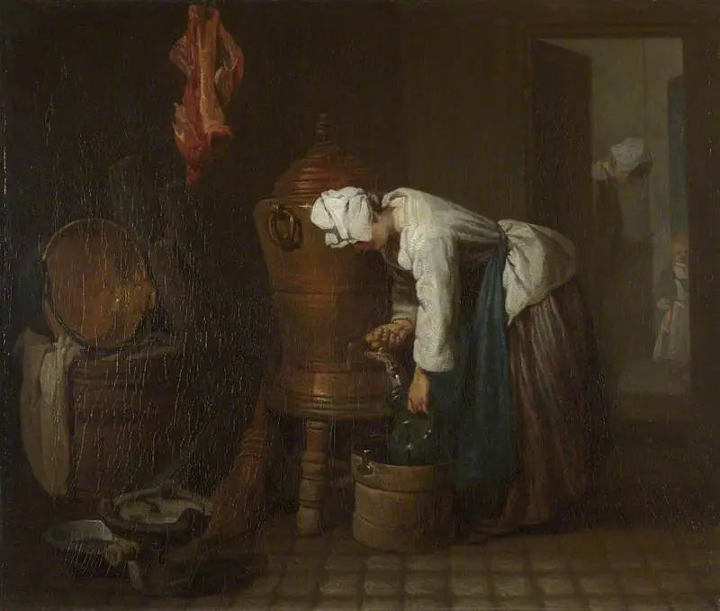 La Fontaine (La Citerne d'Eau) - Jean Siméon Chardin image 1 reproduction de peinture à l’huile