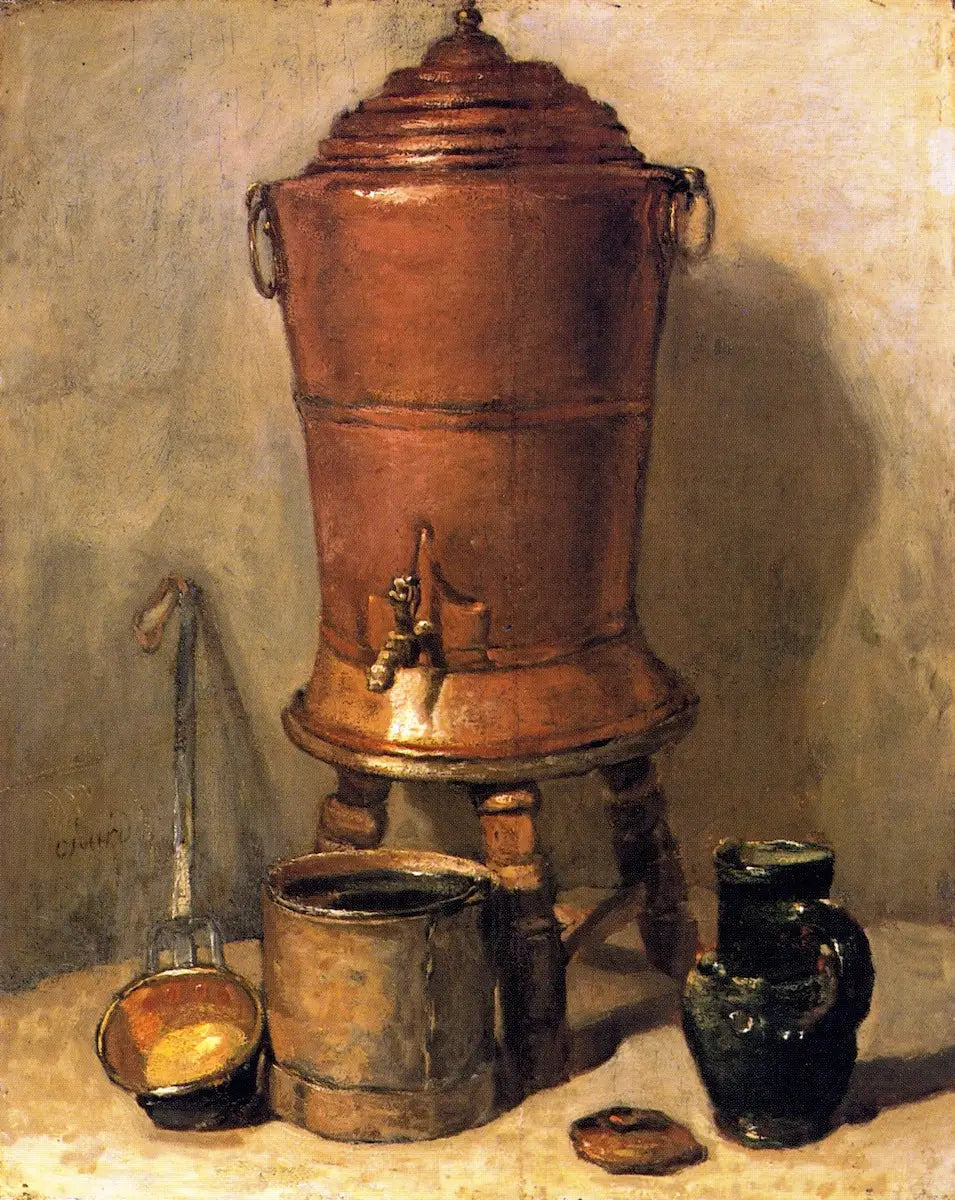 La Fontaine de cuivre - Jean Siméon Chardin image 1 reproduction d’œuvre d’art à l’huile