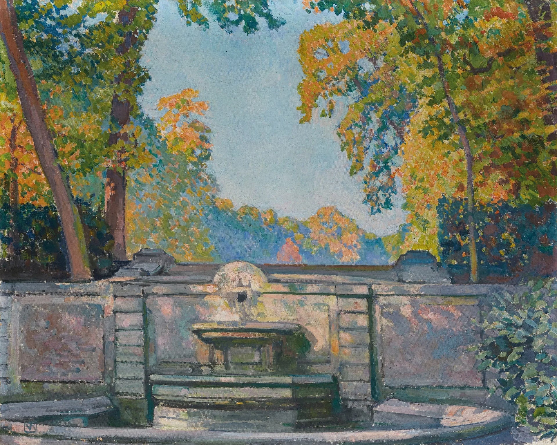 La fontaine - Théo van Rysselberghe image 1 tableau peint à l’huile sur toile