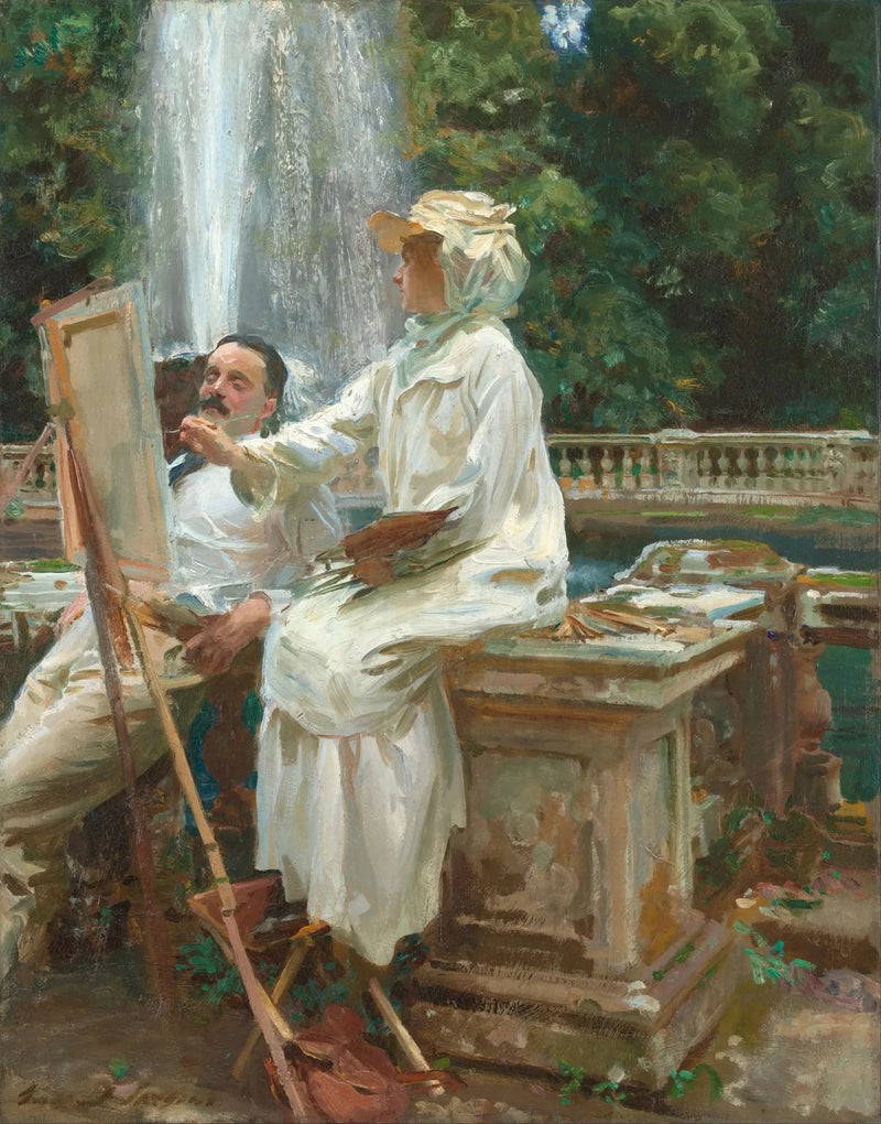 La fontaine, Villa Torlonia, Frascati, Italie - John Singer Sargent