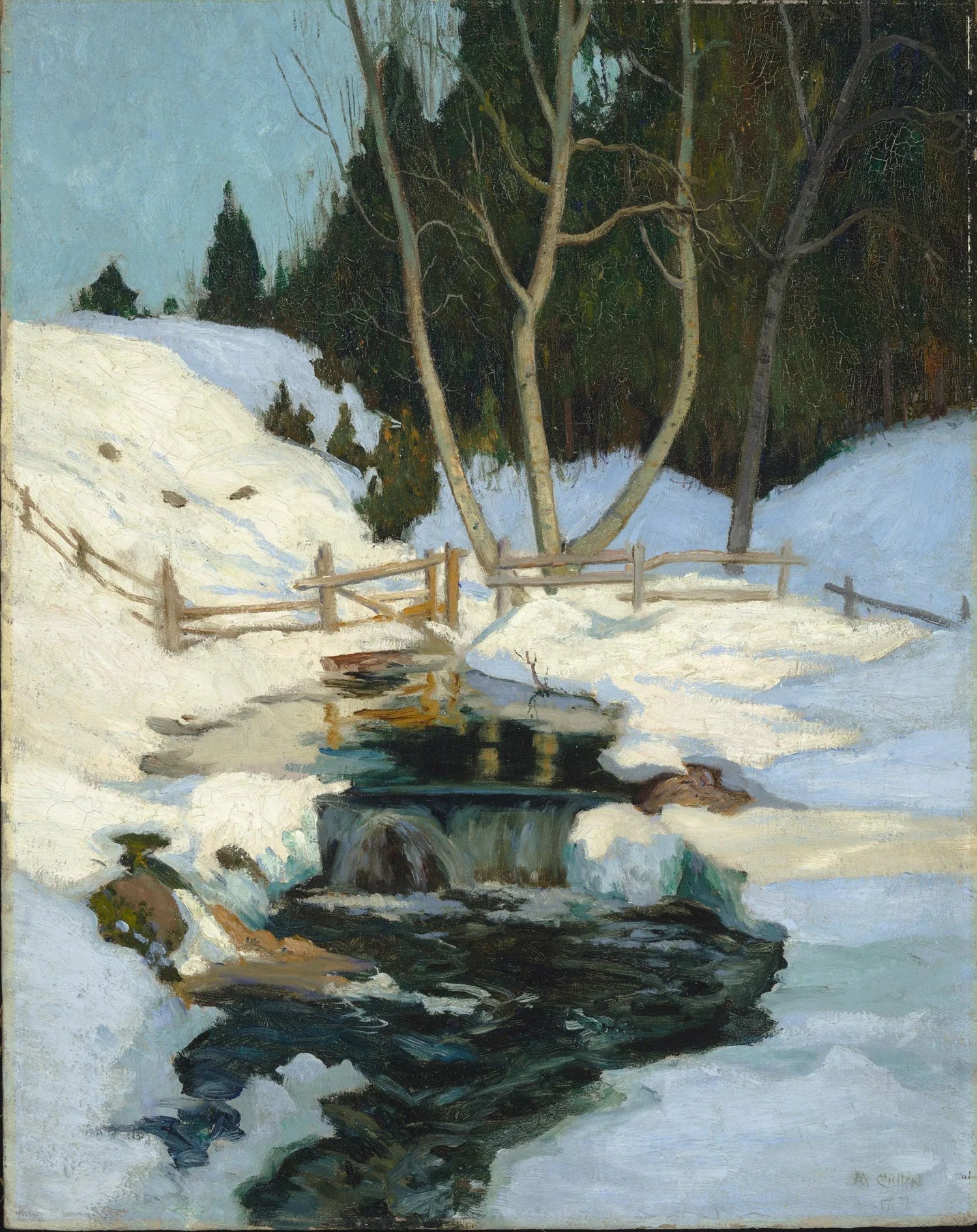 La Fonte des neiges - Maurice Galbraith Cullen image 1 copie peinte à la main à l’huile