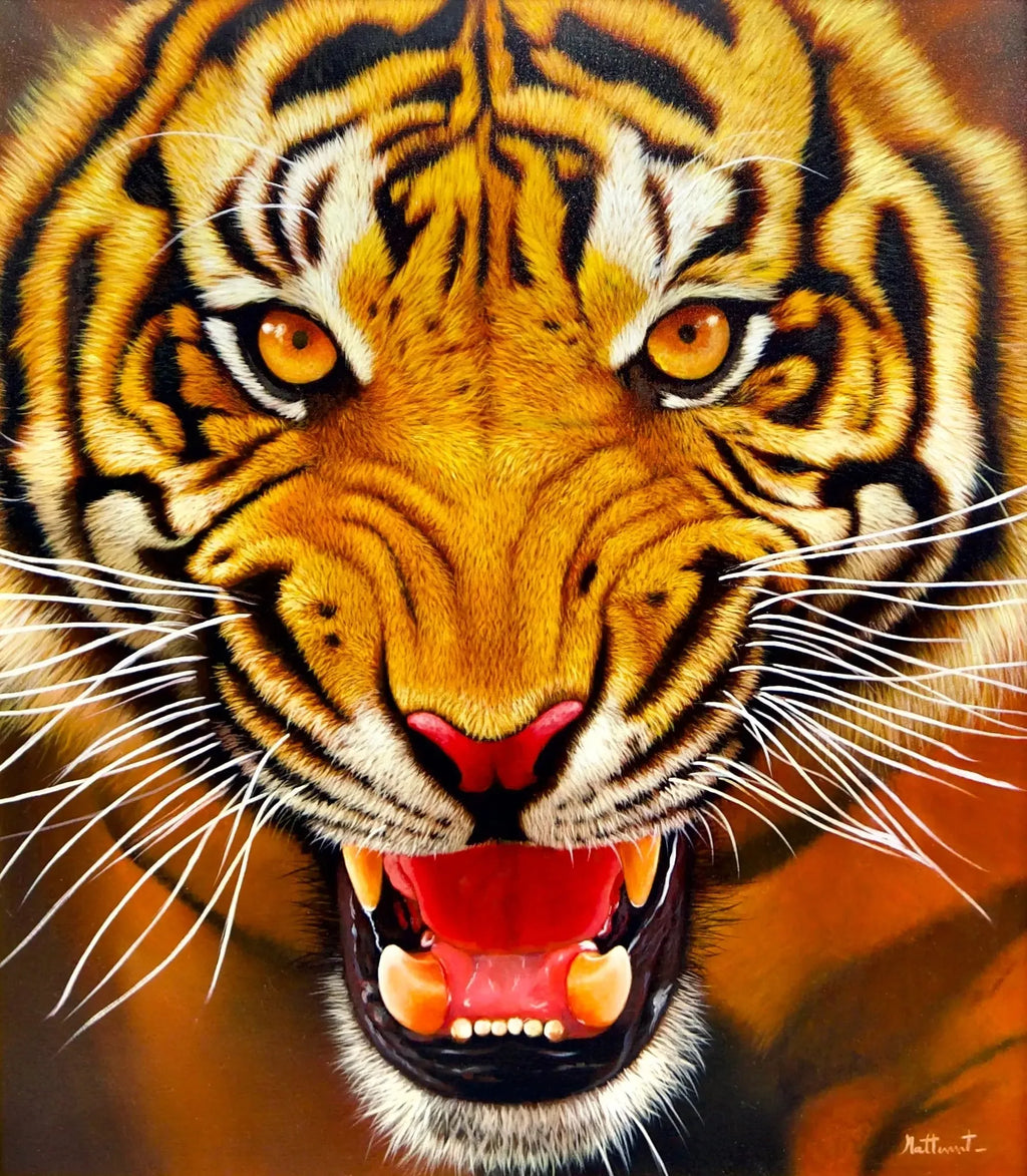 La Force du Tigre | 95 x 105 cm image 1 reproduction d’œuvre d’art à l’huile