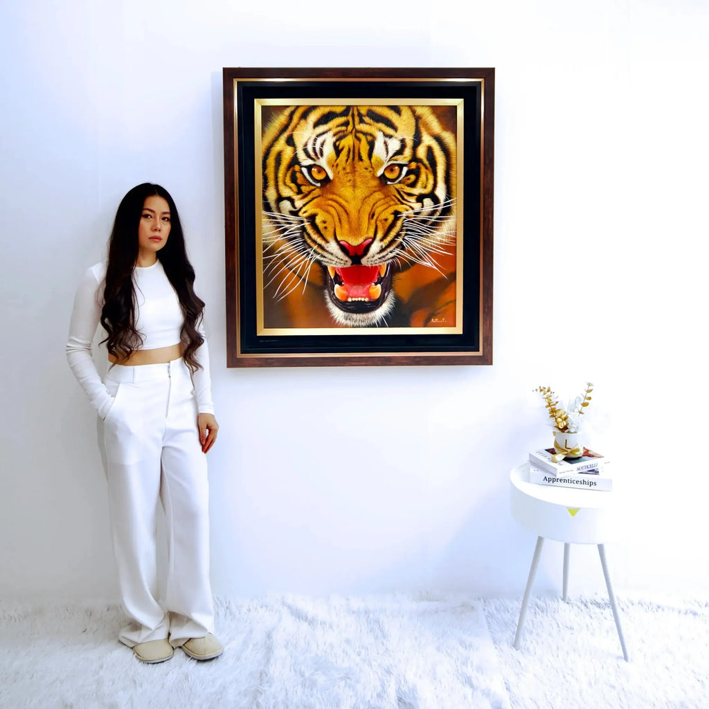 La Force du Tigre | 95 x 105 cm image 3 reproduction de peinture à l’huile