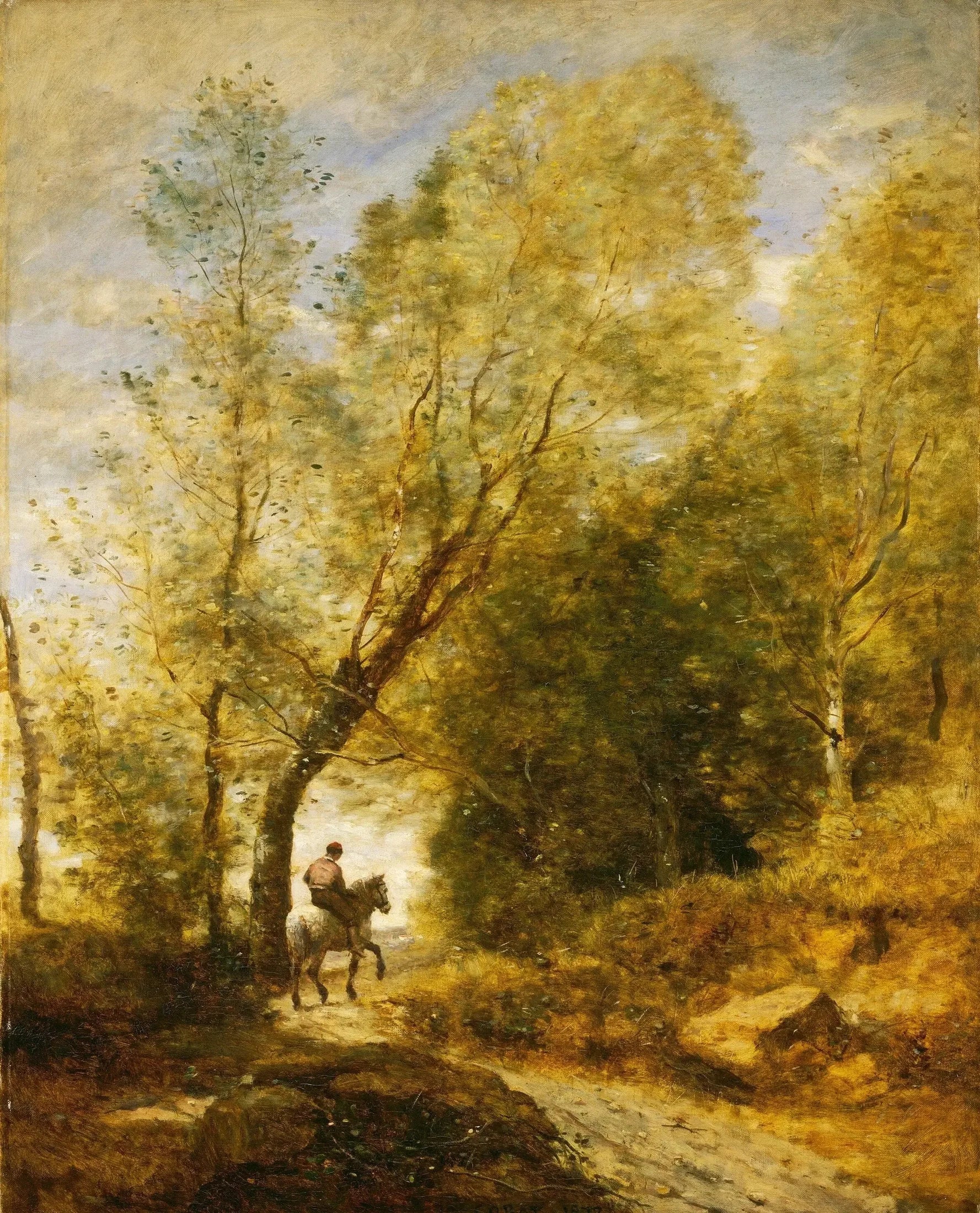 La forêt de Coubron - Jean-Baptiste Camille Corot image 1 tableau peint à l’huile sur toile