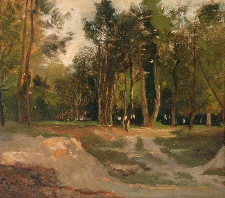 La forêt de Fontainebleau, France - Stanislas Lépine image 1 reproduction de peinture à l’huile