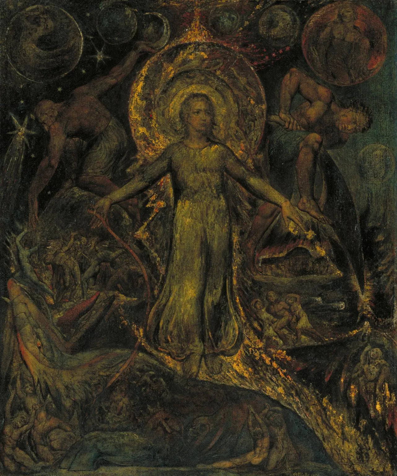 La forme spirituelle de Pitt guidant Béhémoth - William Blake image 1 reproduction artisanale de tableau