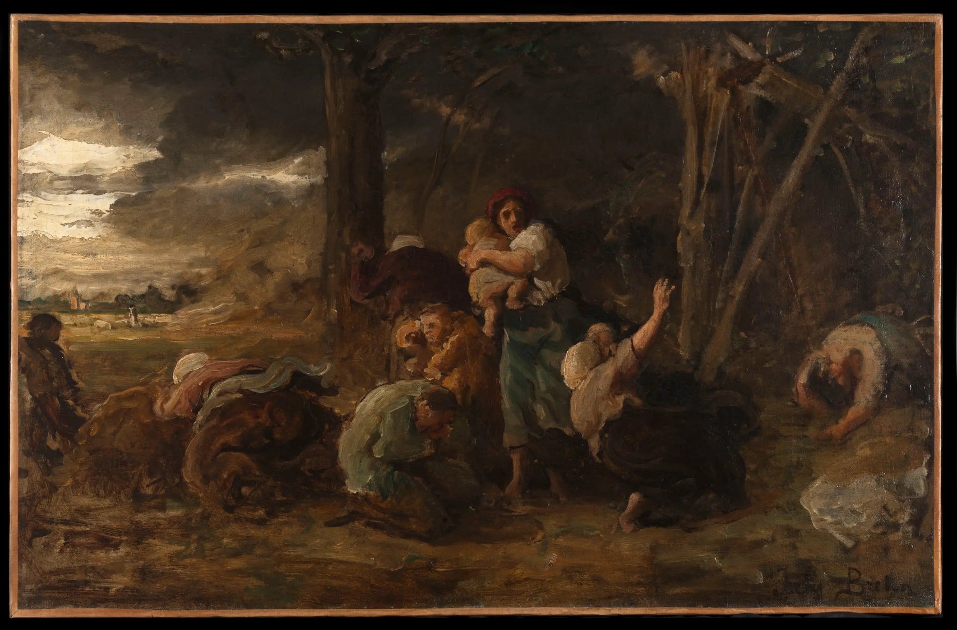 La foudre - Jules Breton image 1 copie de tableau peinte à la main