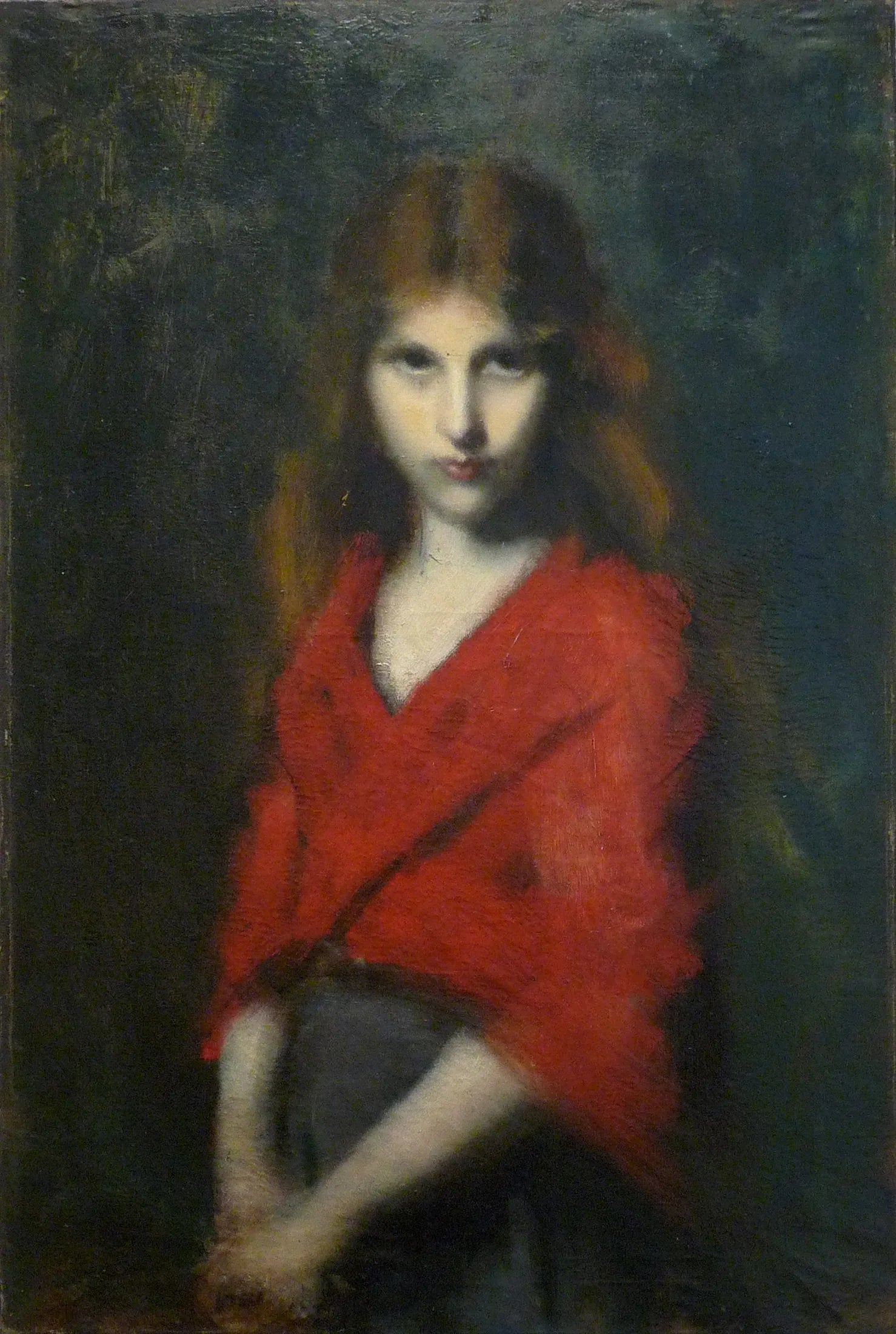 La Frileuse - Jean-Jacques Henner image 1 reproduction artisanale de tableau