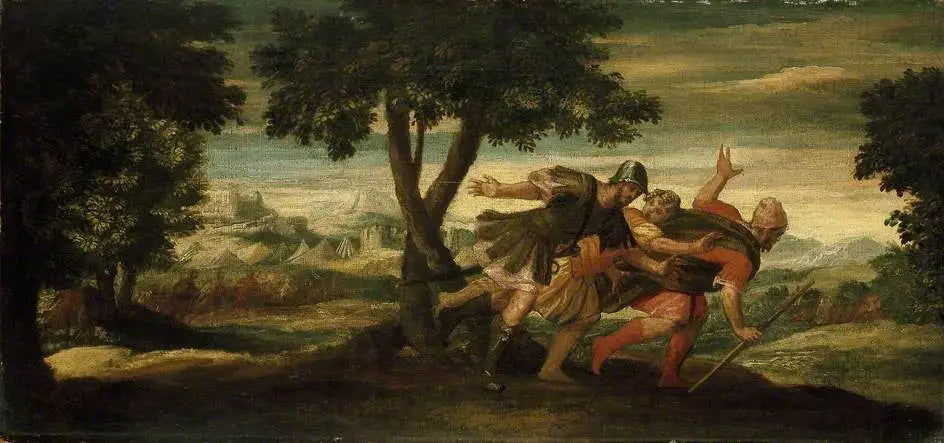 La fuite d'Achior du camp d'Holopherne - Paul Véronèse image 1 tableau peint à l’huile sur toile