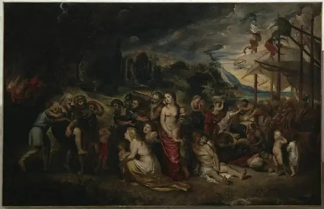 La Fuite d'Énée après l'incendie de Troie - Peter Paul Rubens