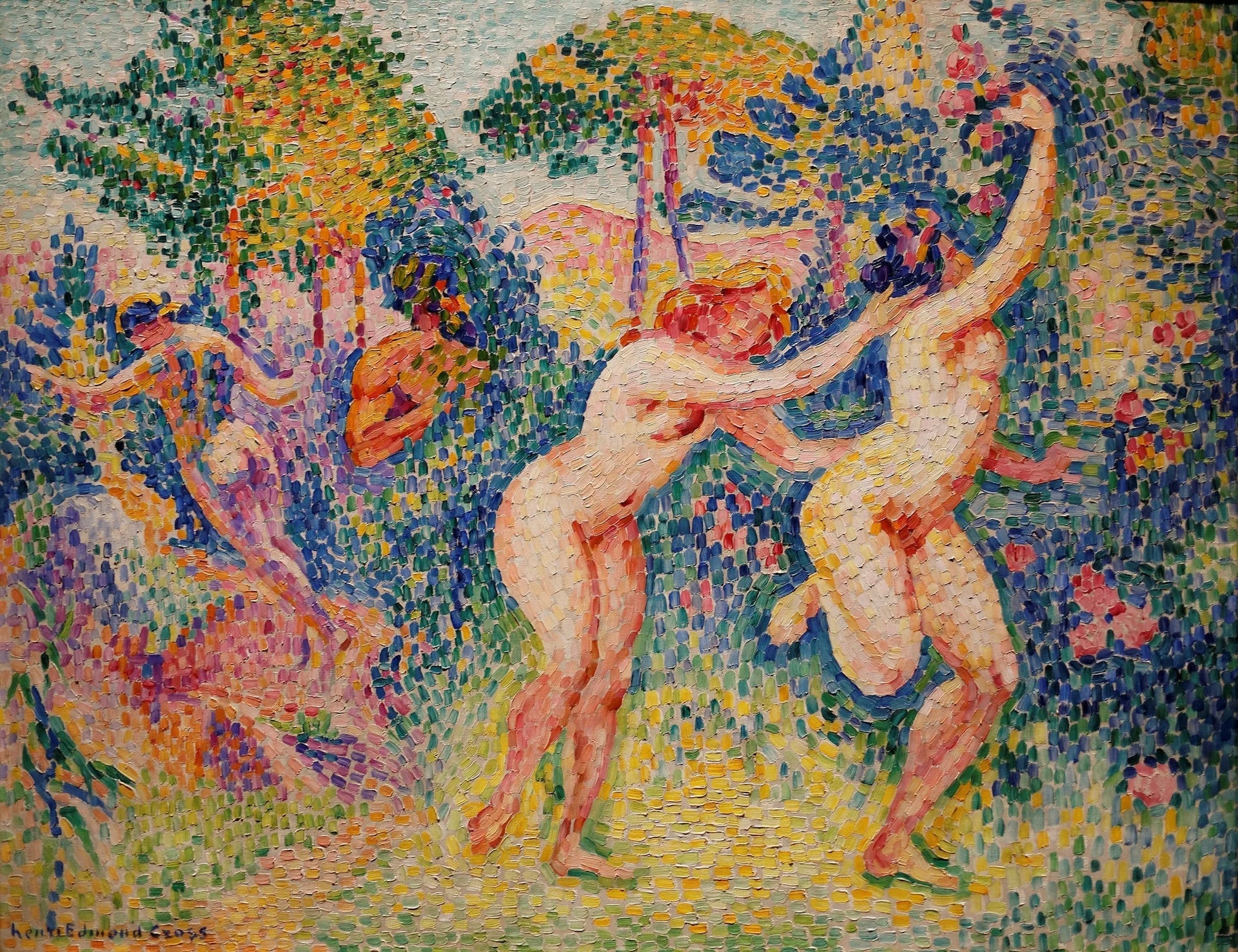 La Fuite des nymphes - Henri-Edmond Cross image 1 reproduction artisanale de tableau