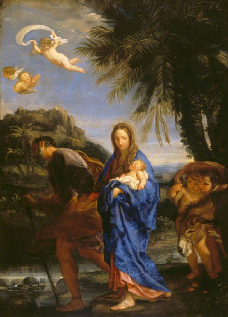 La fuite en Égypte - Carlo Maratta image 1 copie de tableau peinte à la main