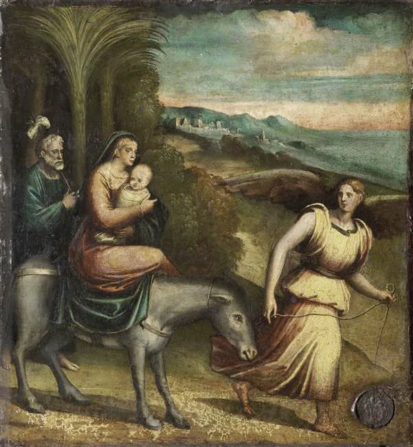 La fuite en Égypte - Francesco Francia image 1 copie de tableau peinte à la main