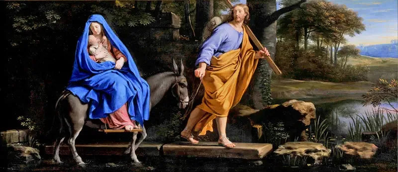 La fuite en Égypte - Philippe de Champaigne image 1 reproduction de peinture à l’huile