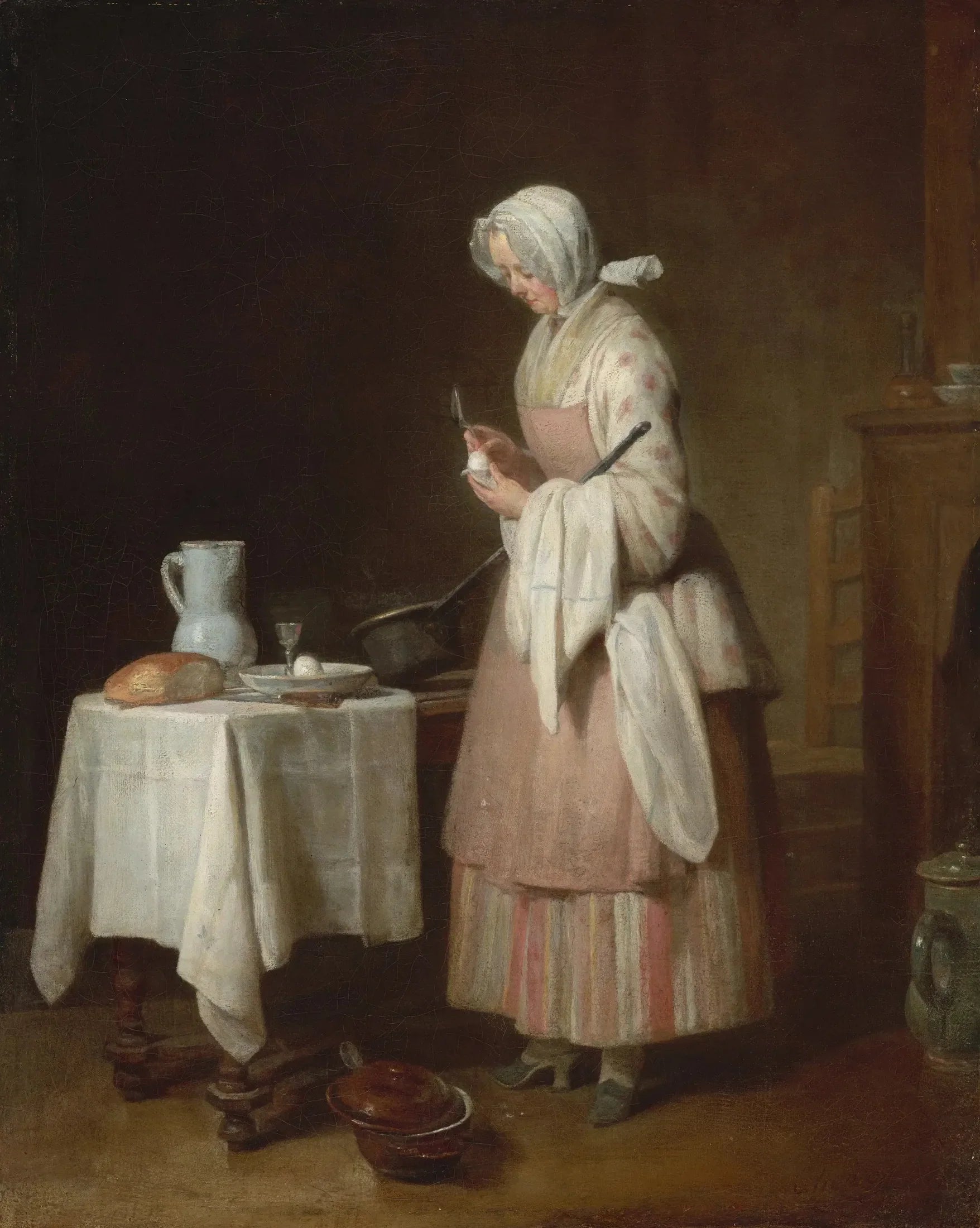 La Garde attentive - Jean Siméon Chardin image 1 reproduction de peinture à l’huile