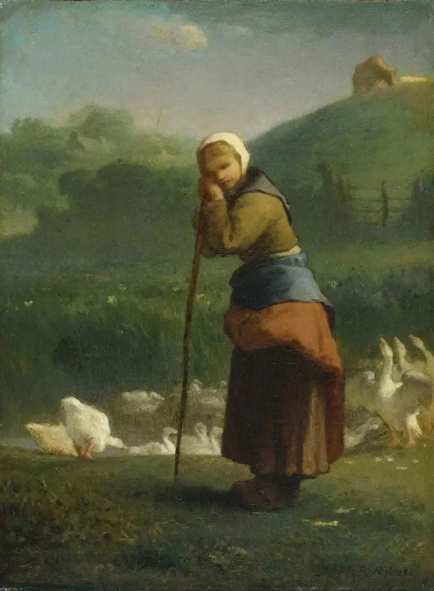 La Gardeuse d'Oies à Gruchy - Jean-François Millet image 1 reproduction réalisée par Alpha Reproduction