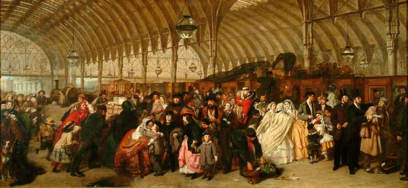 La gare - William Powell Frith image 1 reproduction d’œuvre d’art à l’huile
