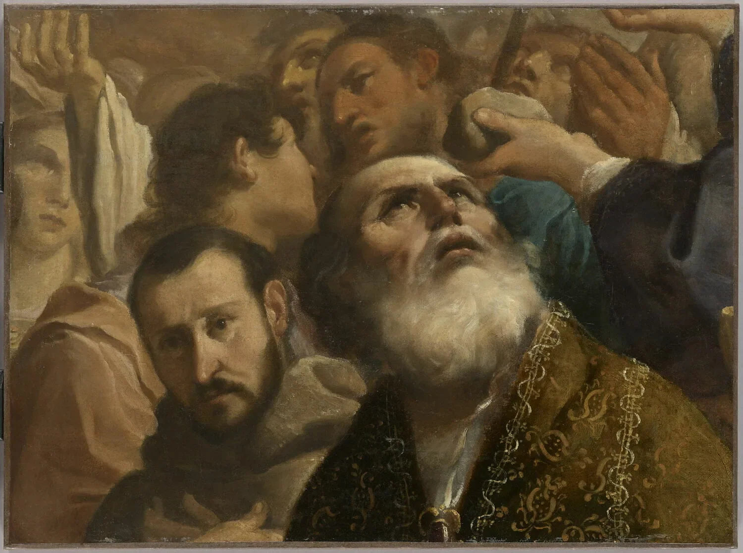La Gloire de tous les saints. Fragment - Guercino image 1 reproduction artisanale de tableau