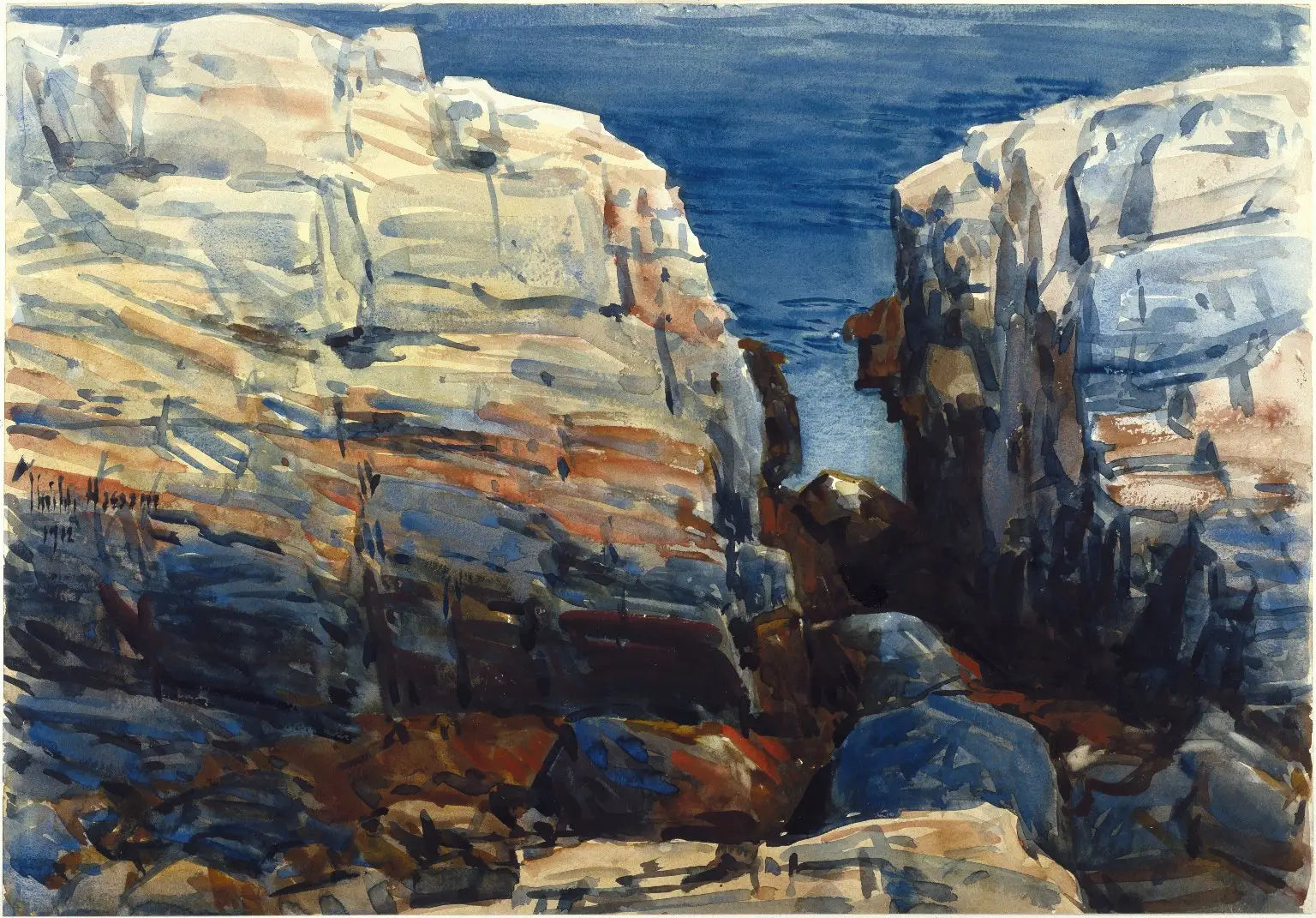 La Gorge, Appledore - Childe Hassam image 1 copie de tableau peinte à la main