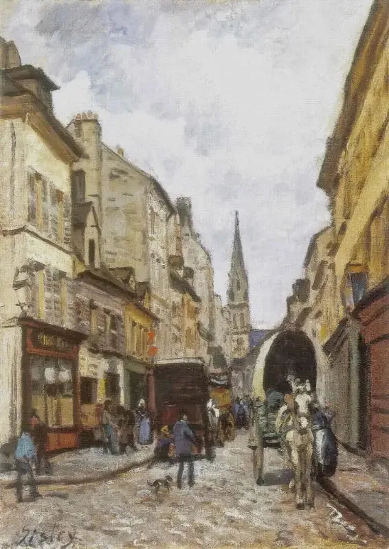 La Grand-Rue à Argenteuil - Alfred Sisley image 1 copie peinte à la main à l’huile