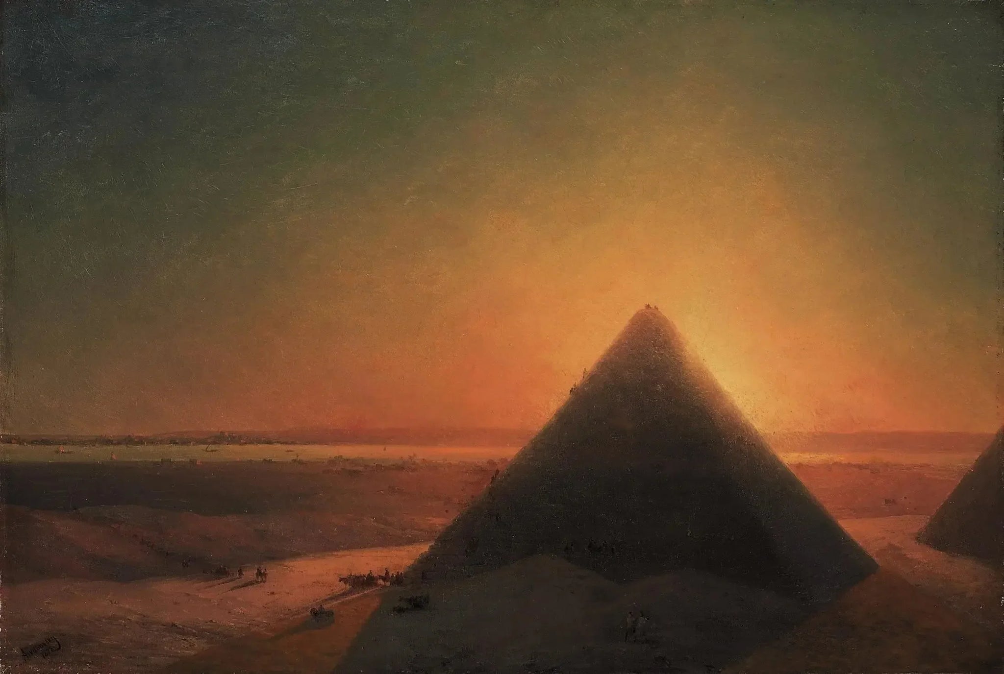 La Grande Pyramide de Gizeh - Ivan Aïvazovski image 1 reproduction artisanale de tableau