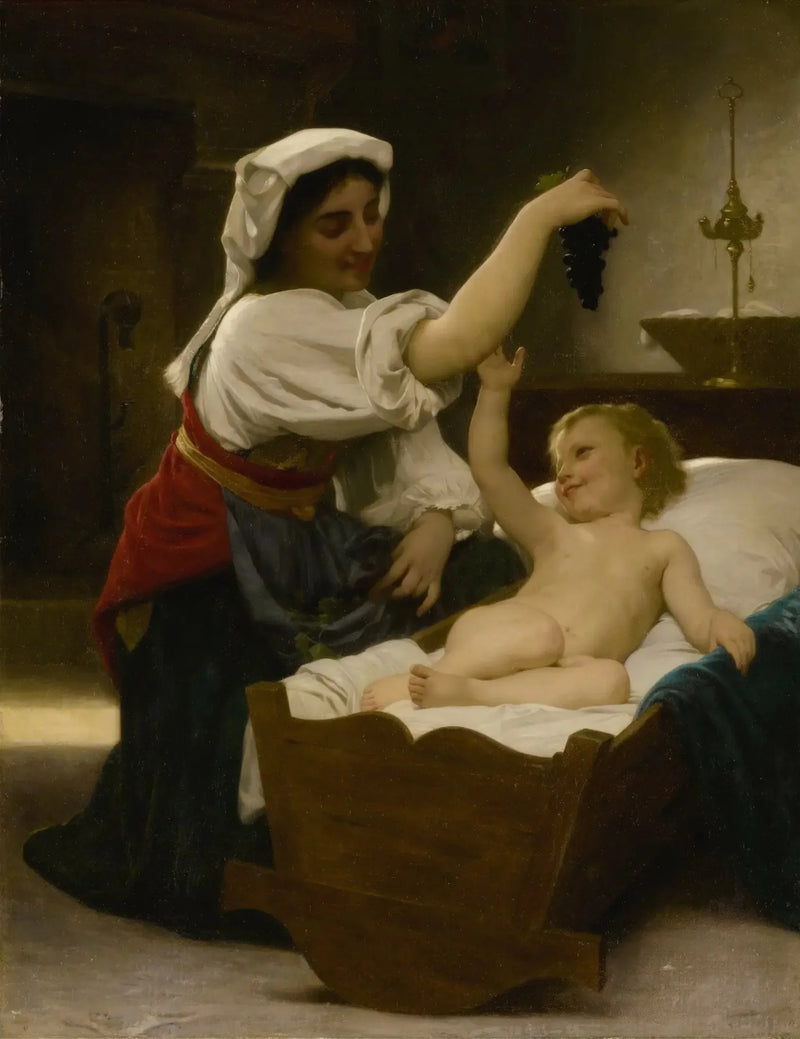 La grappe de raisin (première réduction) - Bouguereau