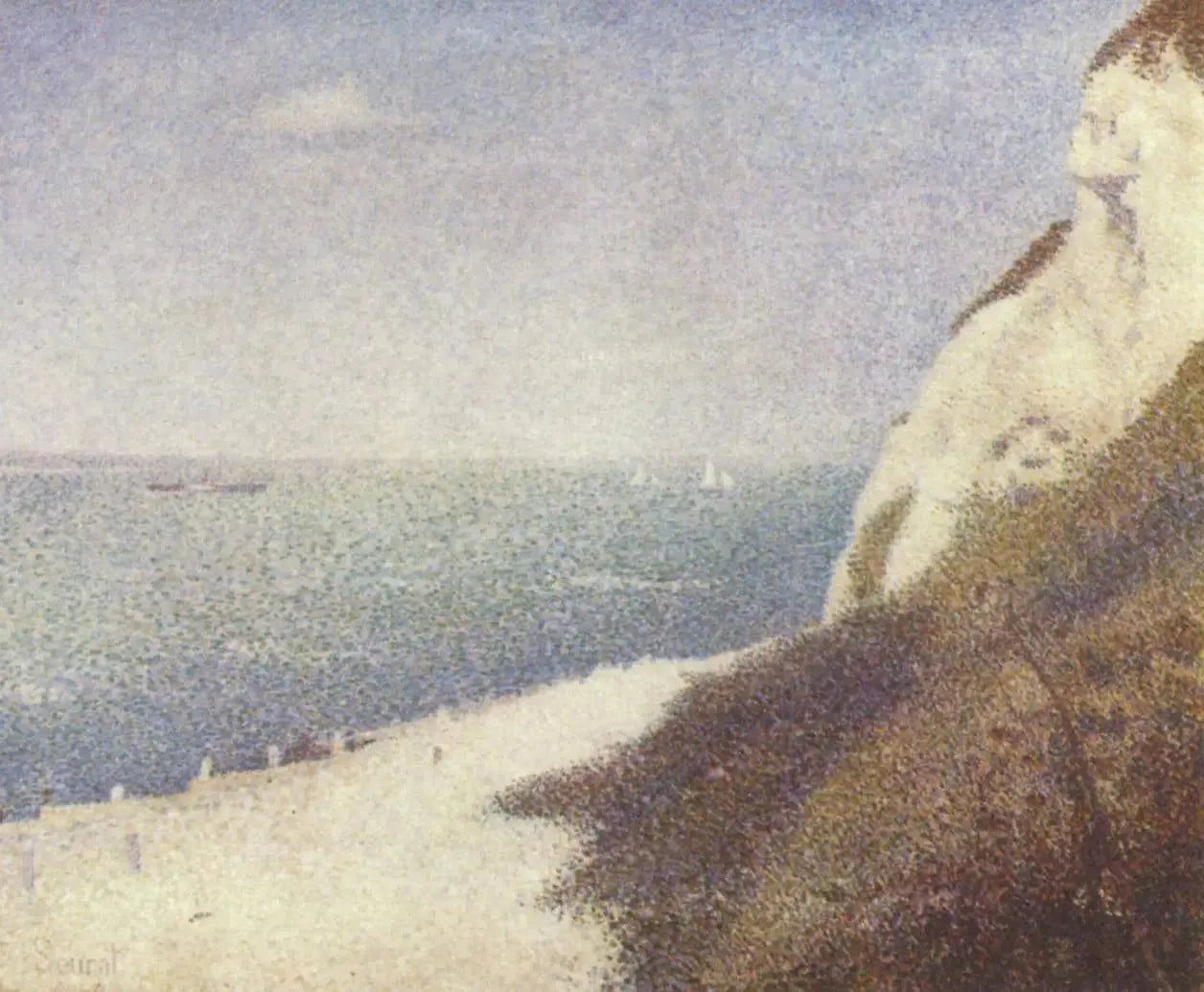 La Grève du Bas-Butin, Honfleur - Georges Seurat image 1 reproduction réalisée par Alpha Reproduction