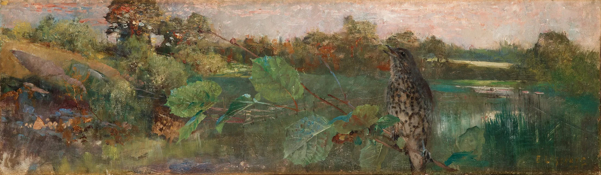 La grive musicienne - Bruno Liljefors image 1 reproduction d’œuvre d’art à l’huile