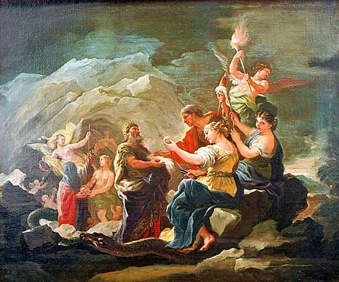 La grotte de l'éternité - Luca Giordano image 1 reproduction artisanale de tableau