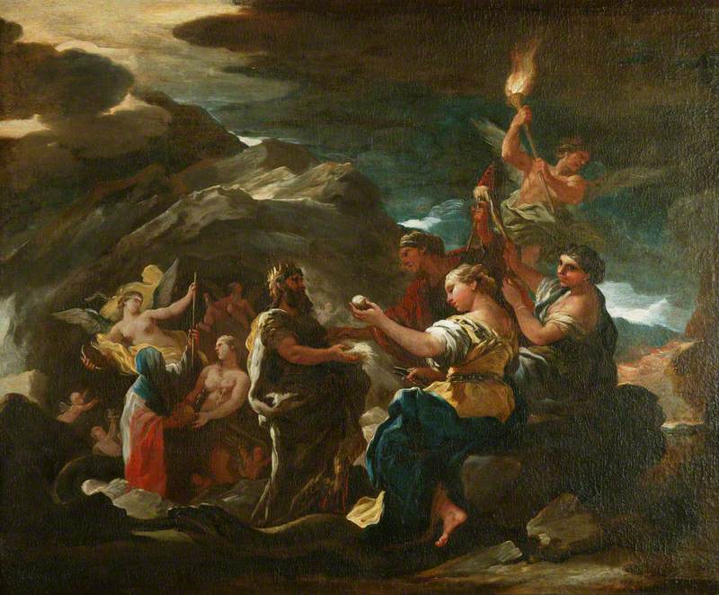 La grotte de l'éternité - Luca Giordano image 1 copie peinte à la main à l’huile
