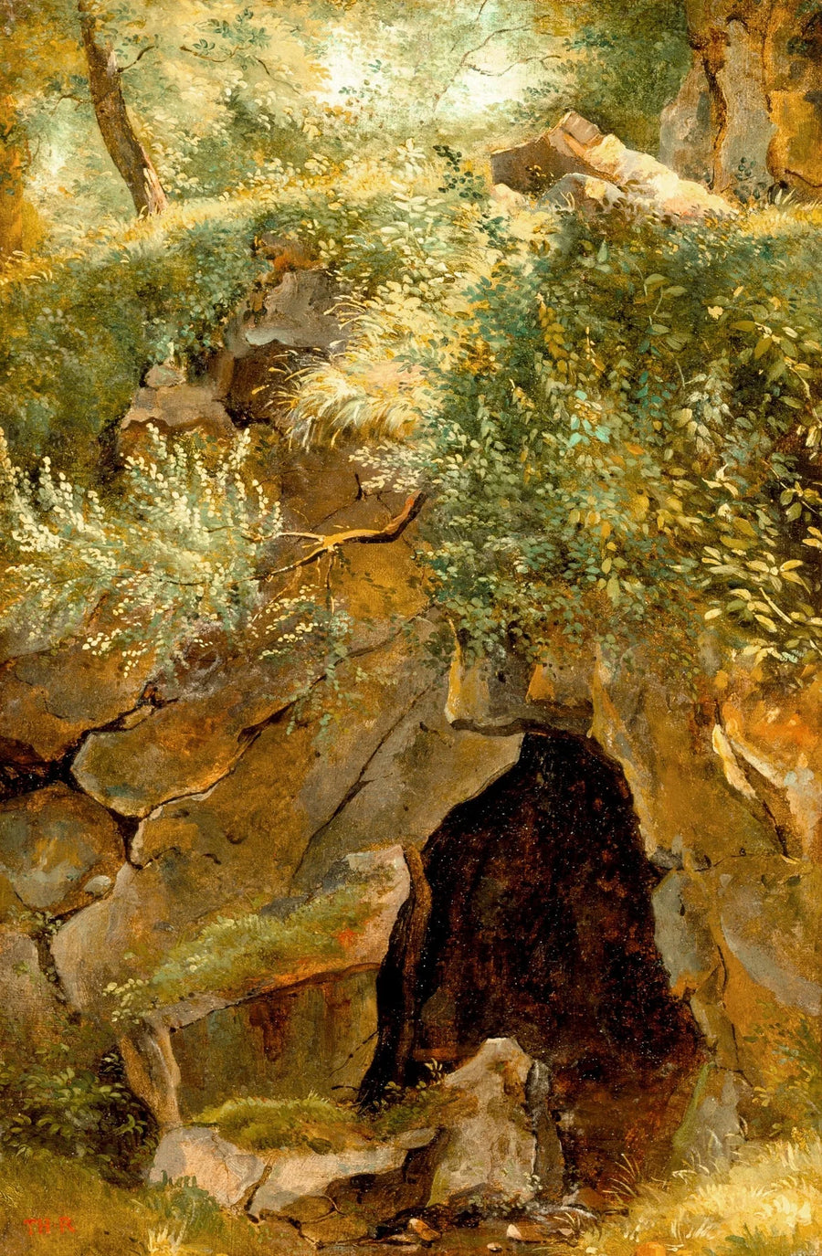 La grotte - Théodore Rousseau